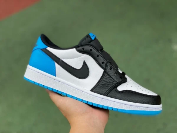 aj1 negro y blanco azul bajo edición especial Air Jordan 1 Retro Low AJ1LOW blanco y azul pequeño relámpago CZ0790-104 producido por LJR