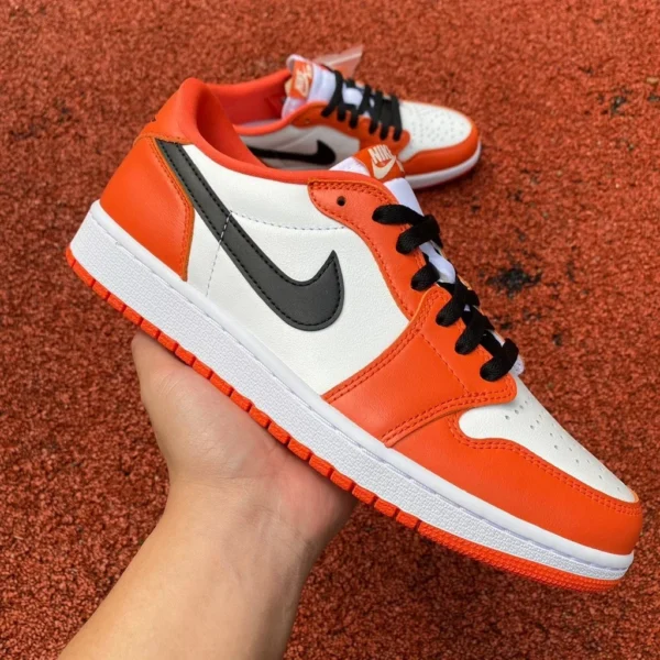 aj1 hebilla blanca rota baja y3 pura original Air Jordan 1 Low AJ1 hebilla blanca rota baja negra y blanca naranja CZ0790-801