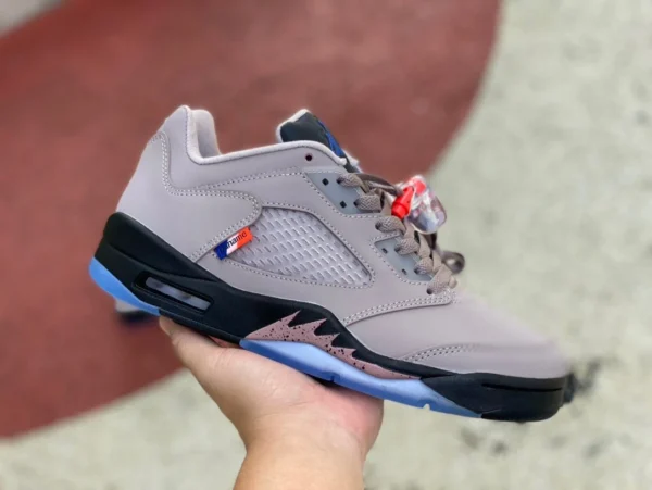 aj5 gris marrón bajo top Air Jordan 5 Retro Low AJ5 PSG Paris gris marrón zapatos de baloncesto DX6325204