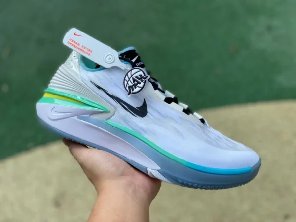 La versión original pura GT20 en blanco, verde y azul es compatible con la serie de combate real Nike Air Zoom GT2 zapatillas de baloncesto reales con amortiguación baja DJ6013103