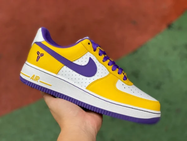 Air Force Lakers Púrpura Oro Puro Original Kobe Bryant x Nike Air Force 1 Low Retro QS Zapatillas Amarillo Púrpura FZ11511