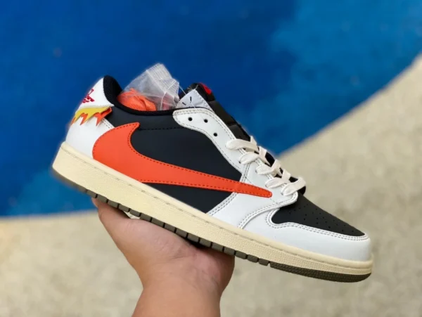 aj1 barb low top blanco negro naranja Air Jordan 1 x Travis Scott TS joint barb low top DM7866928