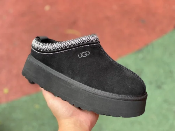 Zapatos de algodón UGG Zapatillas de algodón de moda casual simples de gamuza UGG Tasman negras para mujer