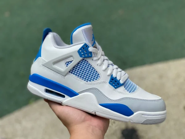 aj4 blanco y azul puro original AIR JORDAN 4 RETRO AJ4 blanco y azul Edición limitada de Carolina del Norte 308497105