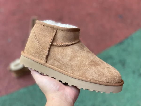 Zapatos de algodón UGG suela gruesa media caña marrón UGG Tasman ante simple moda casual zapatillas de algodón para mujer