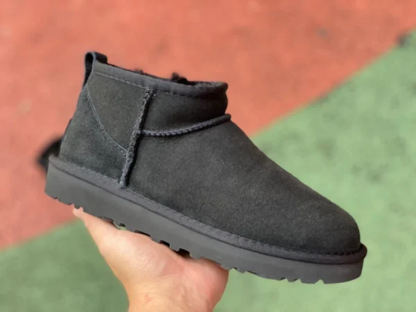 Zapatos de algodón UGG zapatillas de algodón de moda casual simples de gamuza UGG Tasman de caña media negras para mujer