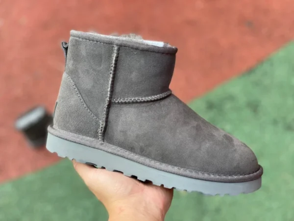 Zapatos de algodón UGG zapatillas altas de algodón de moda informal simple de gamuza UGG Tasman gris para mujer