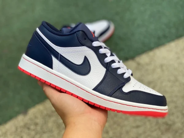 aj1 medianoche azul bajo puro original NIKE AIR JORDAN 1 LOW zapatos de baloncesto retro bajos azul medianoche 553558481