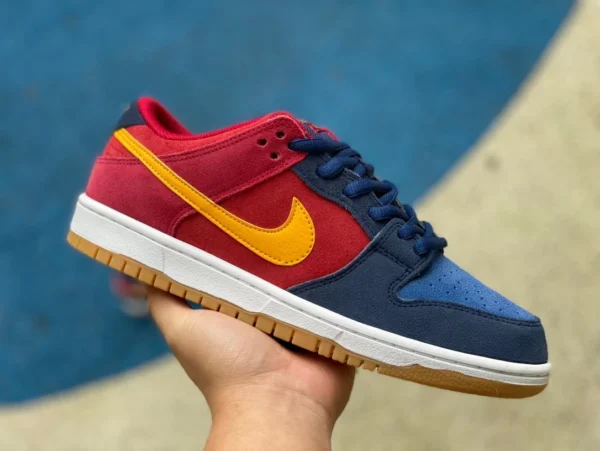 Dunk Red and Blue Yuanyang Nike SB Dunk Low Red and Blue Yuanyang Barcelona zapatos deportivos informales de skate de caña baja DJ0606400