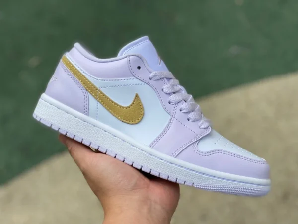 aj1 blanco púrpura bajo puro original Air Jordan 1 Low AJ1 blanco púrpura bajo retro DC0774-501