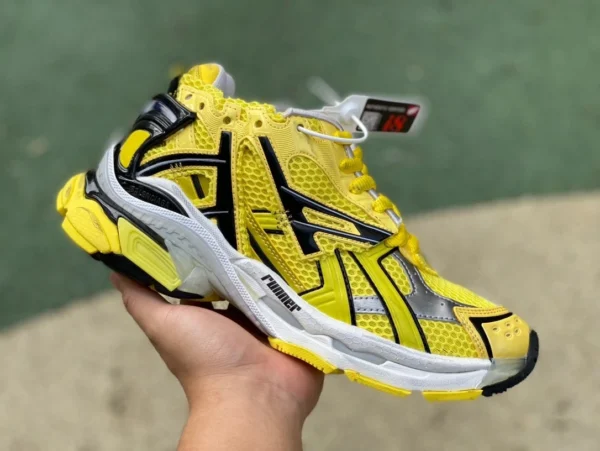 Balenciaga 7.0 amarillo negro M puro original Balenciaga Runner Grafhti malla con cordones escotado deporte y ocio