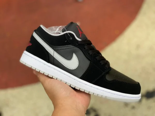 aj1 negro gris rojo bajo Air Jordan 1 Low Purple AJ1 zapatillas de baloncesto retro bajas 553558-032