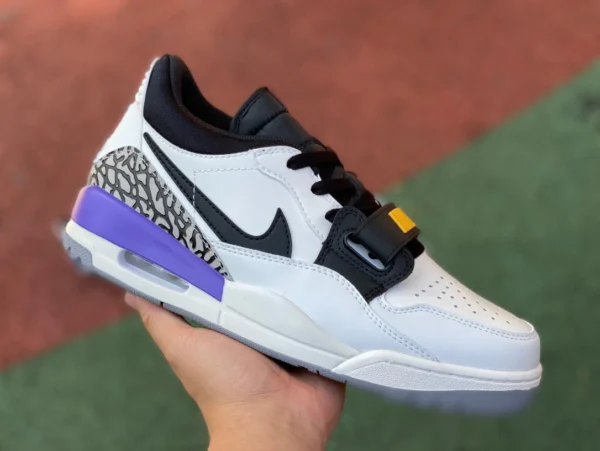 aj312 versión baja dx de los Lakers en blanco y morado Air Jordan Legacy 312 Zapatillas de baloncesto retro bajas y bajas resistentes al desgaste CD7069-105