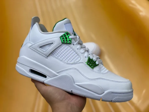 aj4 canal de metal verde blanco versión original Air Jordan 4 AJ4 hebilla de metal verde blanco pareja zapatos de baloncesto CT8527-113