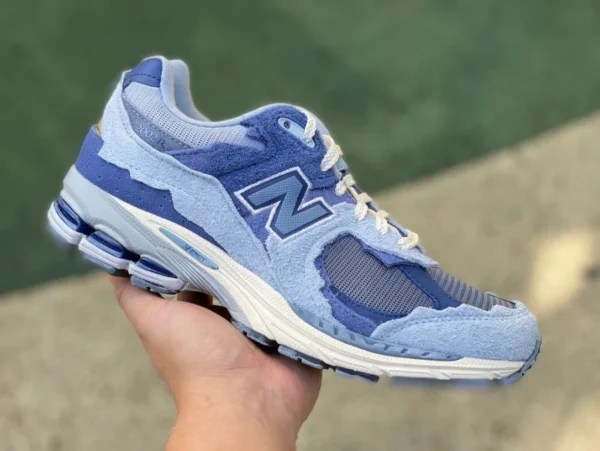 NB2002r Azul y blanco President Edition New Balance Patchwork Evergreen Flower Basket Retro Casual Zapatillas deportivas para correr M2002RDI