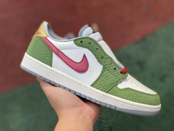 aj1 blanco verde rojo bajo NIKE AIR JORDAN 1 LOW fn3727-100