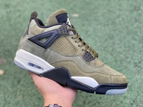 aj4 corte verde militar puro original Air Jordan 4 "Olive" AJ4 zapatos de baloncesto retro verde militar FB9927-200