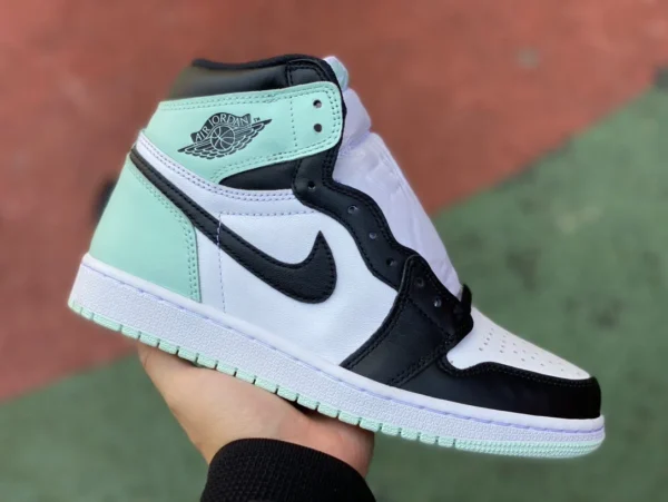 aj1 menta verde negro y blanco verde puro original Air Jordan 1 Retro High lgloo high top 861428-100