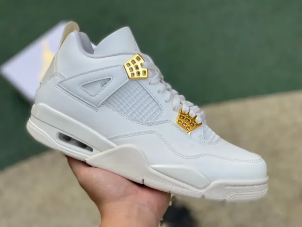 aj4 hebilla dorada blanco s2 puro original Air Jordan 4 "Metallic Gold" AQ9129-170