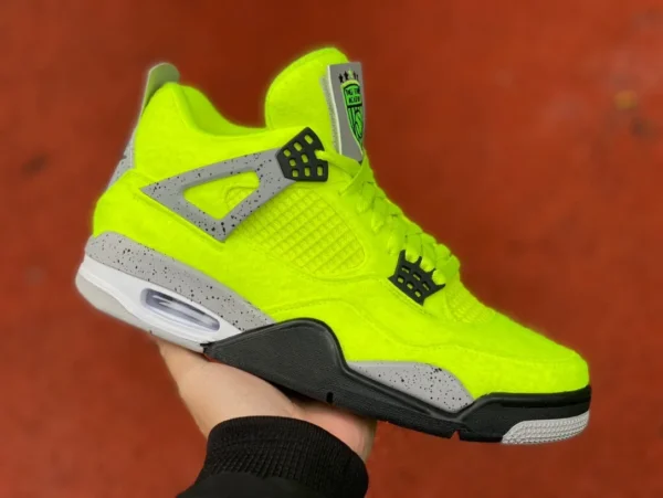 aj4 tenis verde fluorescente Air Jordan 4 Tagz Logo DV6773-700