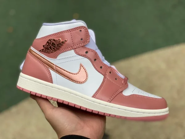 aj1mid rosa rosa puro original Air Jordan 1 Mid SE AJ1 rosa rosa rosa mid-top retro zapatos de baloncesto FB9892-670