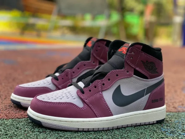 aj1 caña alta negra y morada Air Jordan 1 AJ1 caña alta reflectante 3M impermeable negra y morada DB2889-500