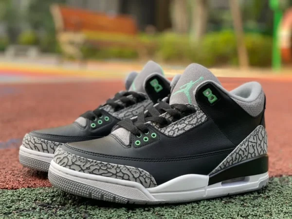 aj3 negro y verde Tiffany Air Jordan 3 Green Glow CT8532-031