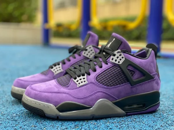 aj4ts ante morado y negro Air jordan 4 x Travis Scott colaboración ts ante morado y negro