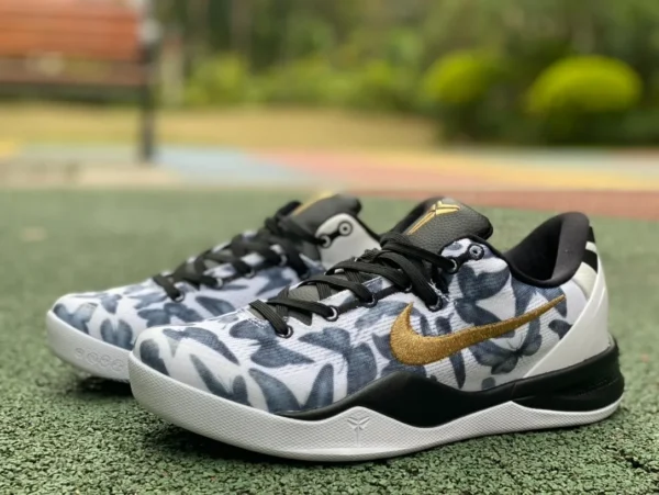 Kobe 8 blanco azul negro oro s2 versión original pura es 0,5-1 tamaño demasiado pequeño Zapatillas de baloncesto Nike Kobe 8 Protro sencillas y cómodas para hombre FV6325-100