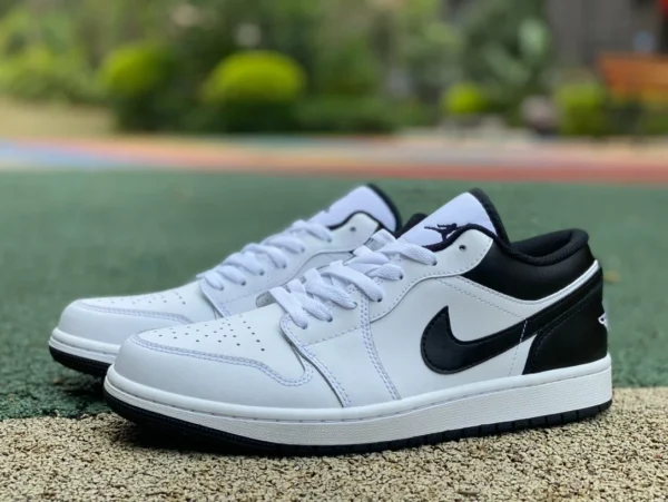 aj1 nuevo panda bajo blanco y negro puro original Air Jordan 1 Low AJ1 clásico panda bajo blanco y negro 553558-132