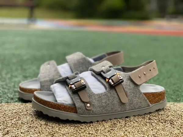 Sandalias Dior Birkenstock Sandalias grises con correa de piel de becerro Birkenstock x DIOR Dior Milano Nubuck