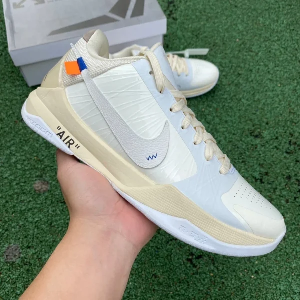 Kobe 5 conjunta ow off-white s2 puro original Nike Kobe x OFF-WHITE OW conjunta zk5 Kobe DB4796-101