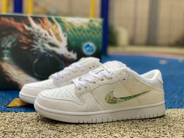 Dunk Pure White Año del Dragón Limited Nike Dunk Low Año del Dragón Ao Bingsan Taizi zapatillas informales bajas DV0831-101