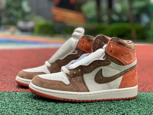 aj1 cacao marrón pequeños guerreros de terracota Air Jordan 1High OG AJ1 cacao marrón retro zapatos de baloncesto FQ2941-200