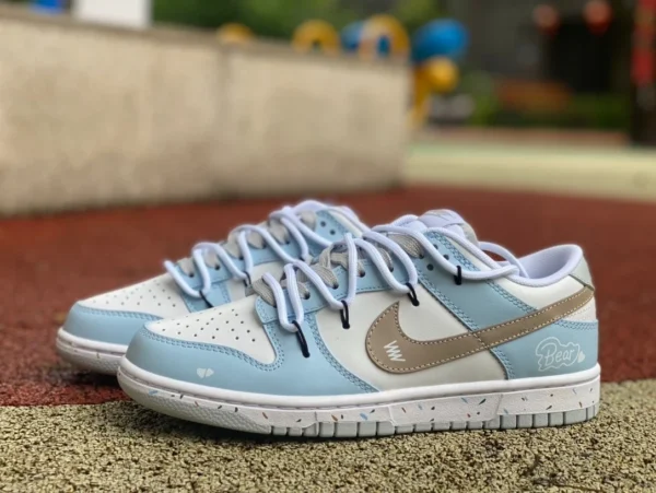 Correa Dunk blanco azul marrón Nike Dunk Low zapatillas casual bajas DV0831-101