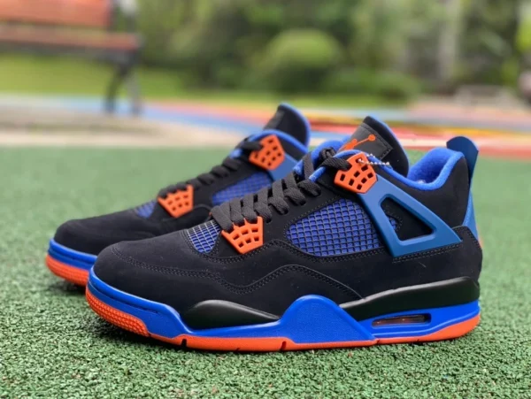 aj4 Knights Knicks pieza cortada pura original, Air Jordan 4 Retro Cavs Knight negro naranja 308497-027