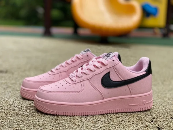 Air Force AF1 gancho negro rosa Nike/Nike Air Force 1 BY YOU zapatillas deportivas informales de moda resistentes al desgaste