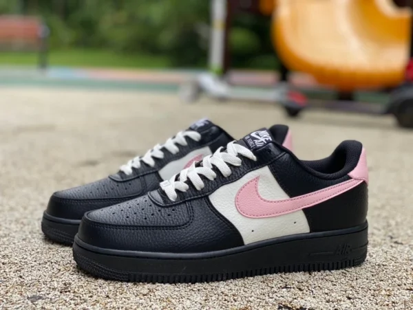 Air Force AF1 blanco y negro rosa Nike/Nike Air Force 1 BY YOU zapatillas deportivas informales de moda resistentes al desgaste