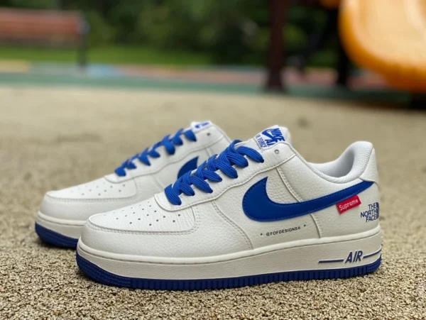 Air Force AF1 blanco y azul norte sup supremo x Nike/Nike Air Force 1 BY YOU zapatillas deportivas casuales de moda resistentes al desgaste