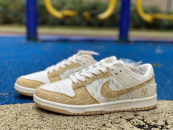 Dunk joint LV blanco marrón Nike Dunk x Louis Vuitton DQ1098-346