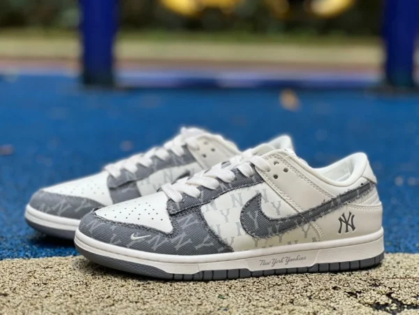 Dunk conjunta MLB blanco gris Nike Dunk x MLB New York Yankees DQ1098-347