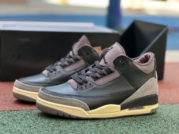 aj3amm negro vino rojo A Ma Manière x Air Jordan 3 “Black” FZ4811-001