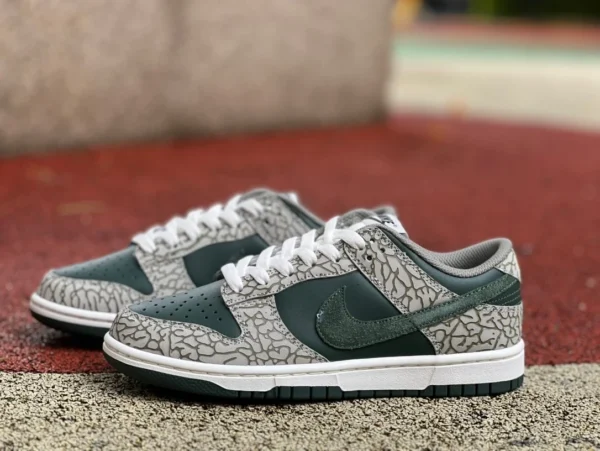 Zapatillas deportivas y de ocio con estampado de piedra Dunk gris verde Nike Dunk Low con estampado de piedra verde HF4878-053