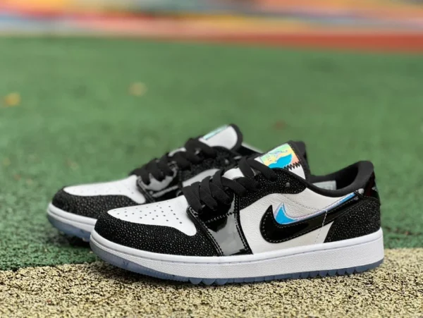 aj1 zapatillas de golf bajas en blanco y negro con doble gancho dt pure originales Air Jordan 1 Low Golf "Endless Pursuit" zapatillas de baloncesto en blanco y negro FZ4159-100