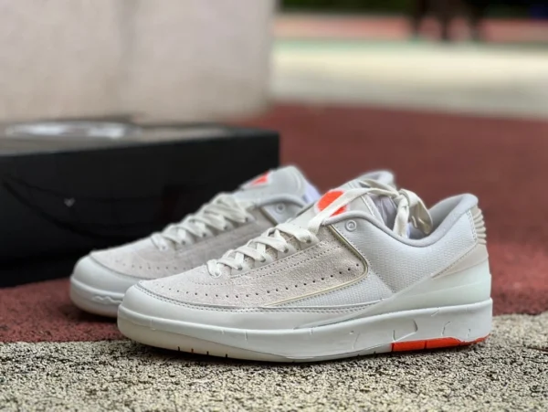 aj2 off-white orange low Air Jordan 2 retro low moderno ligero de caña baja DV7128-110